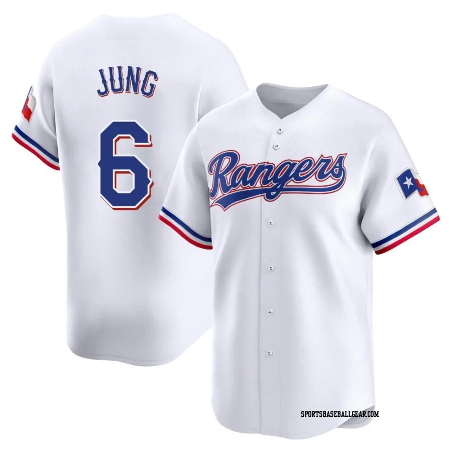 Josh Jung Youth Texas Rangers White Limited Home Jersey