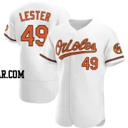 Josh Lester Men's Baltimore Orioles White Authentic Home Jersey