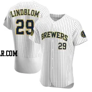 Josh Lindblom Men's Milwaukee Brewers White Authentic Alternate Jersey