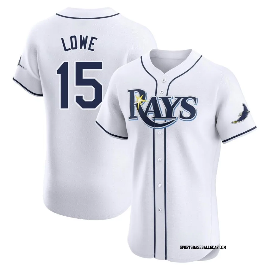 Josh Lowe Men's Tampa Bay Rays White Elite Home Jersey