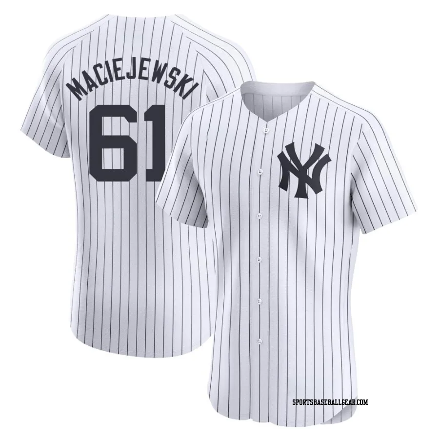 Josh Maciejewski Men's New York Yankees White Elite Home Jersey