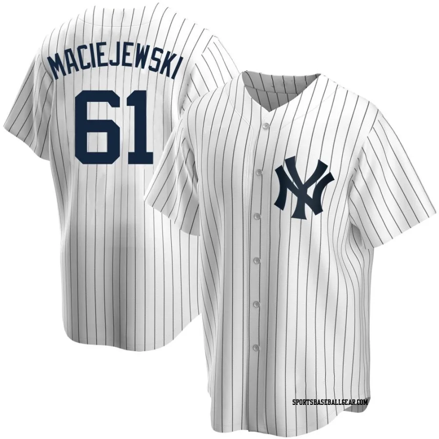 Josh Maciejewski Youth New York Yankees White Replica Home Jersey