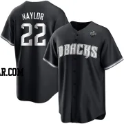 Josh Naylor Men's Arizona Diamondbacks White Replica Black 2023 World Series Jersey