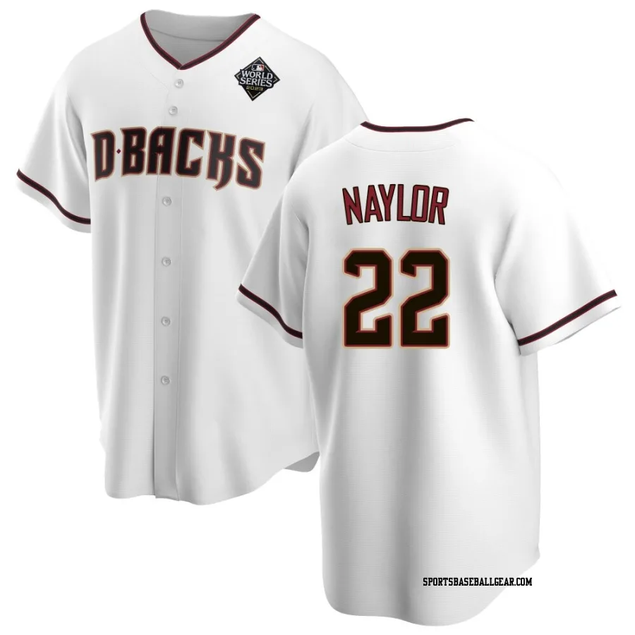 Josh Naylor Men's Arizona Diamondbacks White Replica Home 2023 World Series Jersey