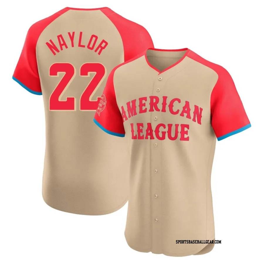 Josh Naylor Men's Cleveland Guardians Cream Elite American League 2024 All-Star Game Jersey