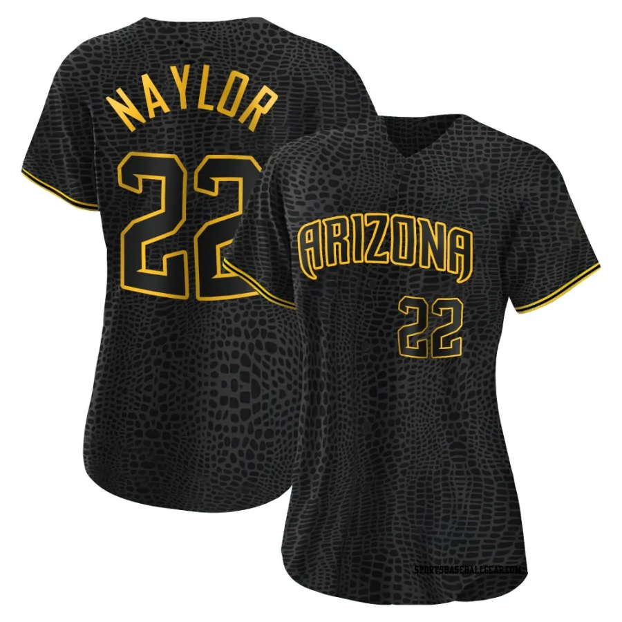 Josh Naylor Women's Arizona Diamondbacks Black Authentic Snake Skin City Jersey