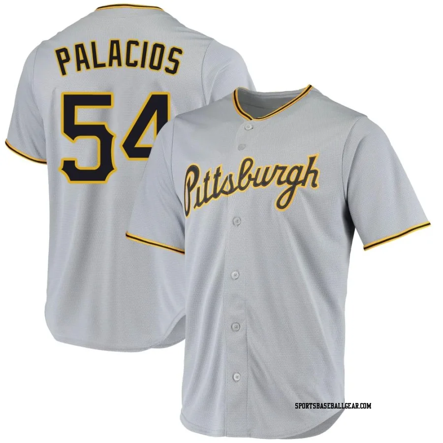 Josh Palacios Men's Pittsburgh Pirates Gray Replica Road Jersey