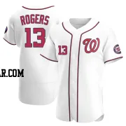 Josh Rogers Men's Washington Nationals White Authentic Home Jersey