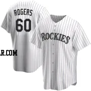 Josh Rogers Youth Colorado Rockies White Replica Home Jersey