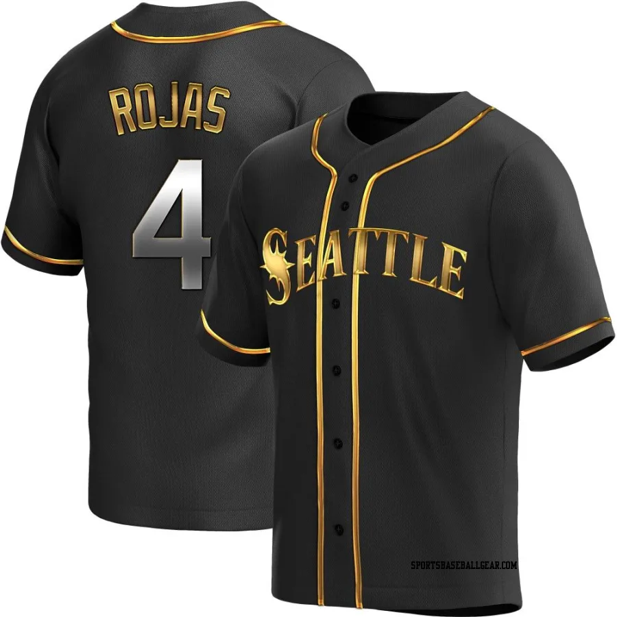 Josh Rojas Men's Seattle Mariners Black Golden Replica Alternate Jersey