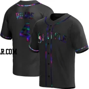 Josh Rojas Men's Seattle Mariners Black Holographic Replica Alternate Jersey