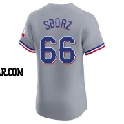 Josh Sborz Men's Texas Rangers Gray Elite Road Jersey