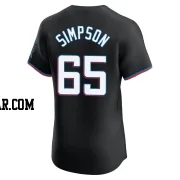 Josh Simpson Men's Miami Marlins Black Elite Alternate Vapor Premier Jersey