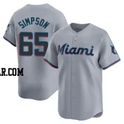 Josh Simpson Men's Miami Marlins Gray Limited Road Jersey