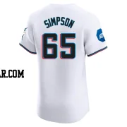 Josh Simpson Men's Miami Marlins White Elite Home Patch Jersey