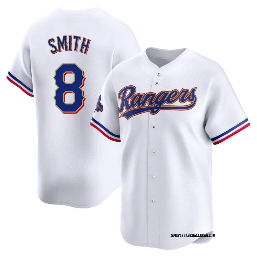 Josh Smith Men's Texas Rangers Gold Limited White 2024 Collection Jersey