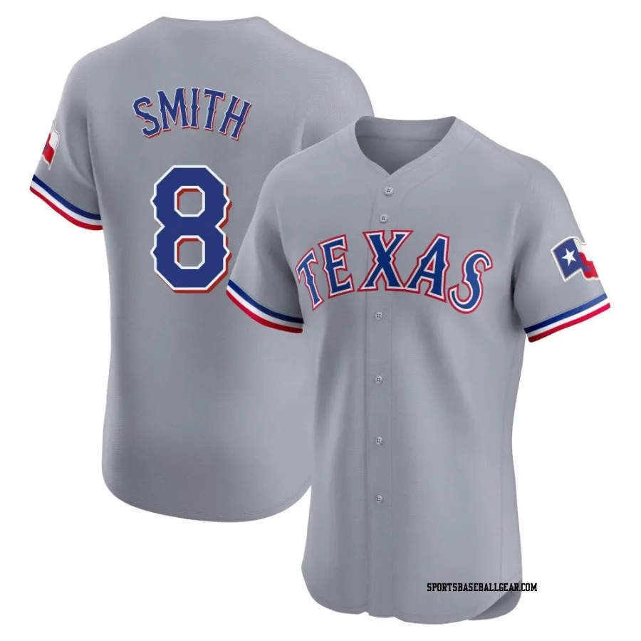 Josh Smith Men's Texas Rangers Gray Elite Road Jersey