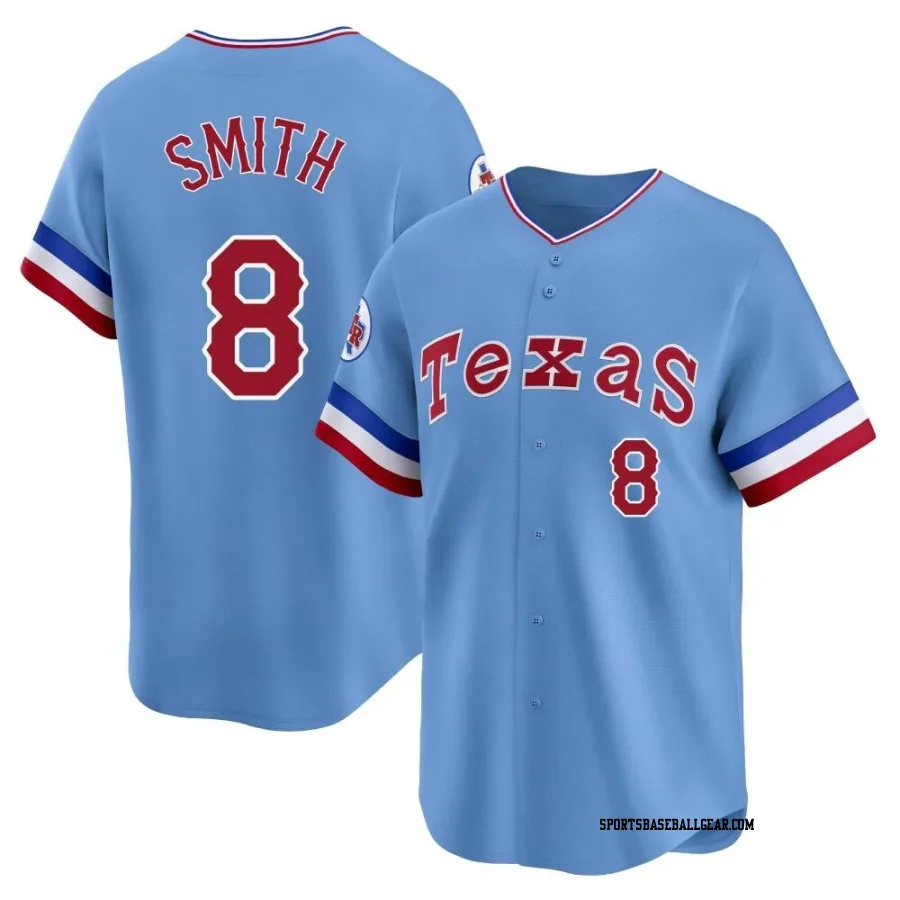 Josh Smith Men's Texas Rangers Light Blue Limited Cooperstown Collection Jersey