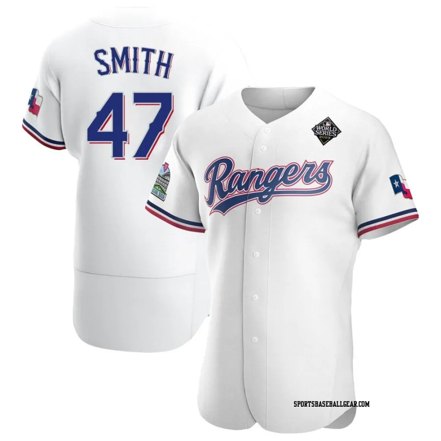 Josh Smith Men's Texas Rangers White Authentic Home 2023 World Series Jersey