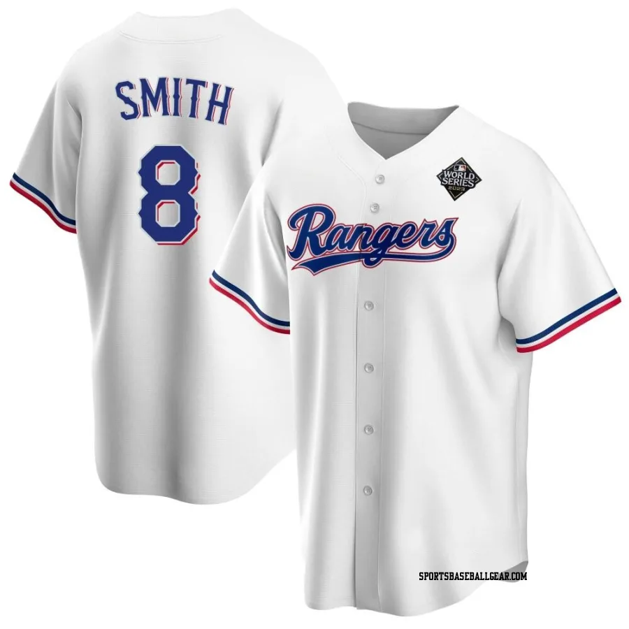 Josh Smith Men's Texas Rangers White Replica Home 2023 World Series Jersey