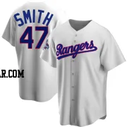 Josh Smith Men's Texas Rangers White Replica Home Cooperstown Collection 2023 World Series Champions Jersey