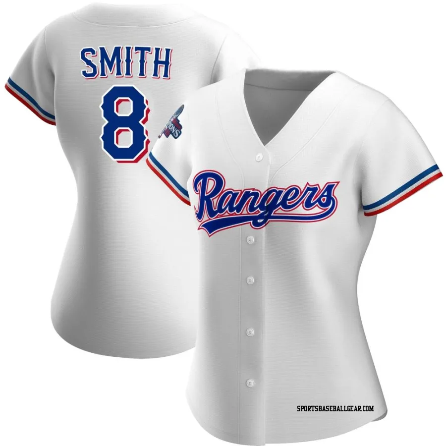 Josh Smith Women's Texas Rangers White Authentic Home 2023 World Series Champions Jersey