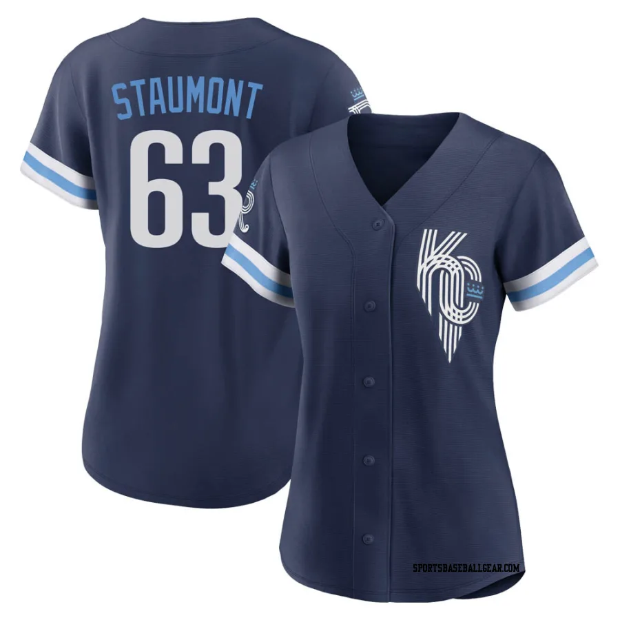 Josh Staumont Women's Kansas City Royals Navy Replica 2022 City Connect Jersey