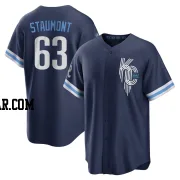 Josh Staumont Youth Kansas City Royals Navy Replica 2022 City Connect Jersey