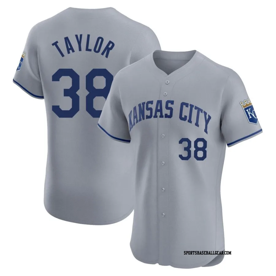 Josh Taylor Men's Kansas City Royals Gray Elite Road Jersey