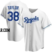 Josh Taylor Men's Kansas City Royals White Replica Home Jersey