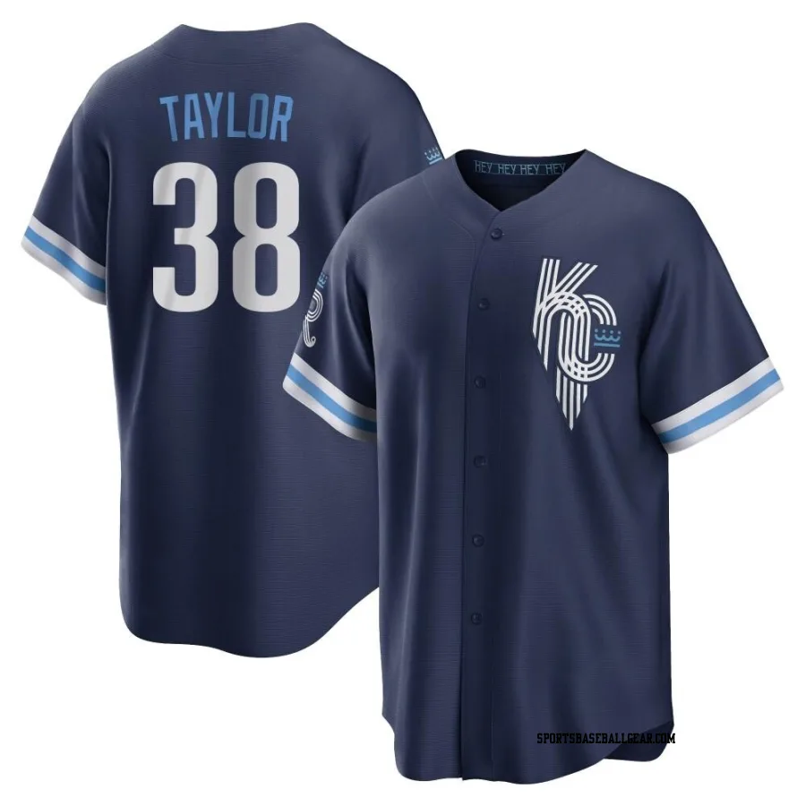 Josh Taylor Youth Kansas City Royals Navy Replica 2022 City Connect Jersey