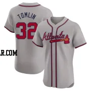 Josh Tomlin Men's Atlanta Braves Gray Elite Road Jersey