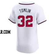 Josh Tomlin Men's Atlanta Braves White Elite Home Jersey