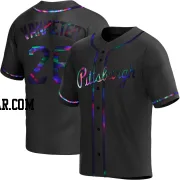 Josh VanMeter Youth Pittsburgh Pirates Black Holographic Replica Alternate Jersey