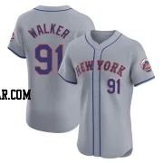 Josh Walker Men's New York Mets Gray Elite Road Jersey