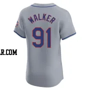 Josh Walker Men's New York Mets Gray Elite Road Jersey