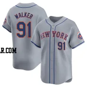 Josh Walker Men's New York Mets Gray Limited Away Jersey