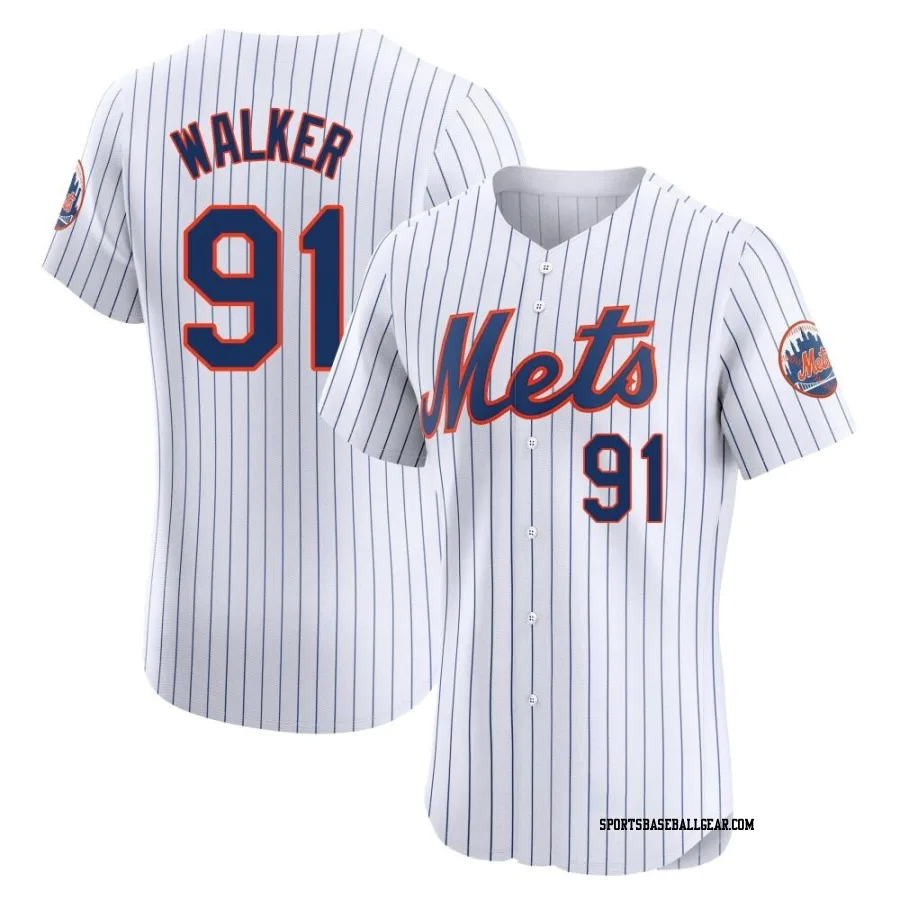 Josh Walker Men's New York Mets White Elite Home Jersey