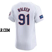 Josh Walker Men's New York Mets White Elite Home Patch Jersey