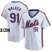 Josh Walker Men's New York Mets White Limited Cooperstown Collection Jersey