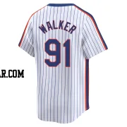 Josh Walker Men's New York Mets White Limited Cooperstown Collection Jersey