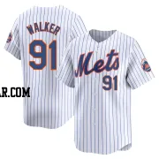 Josh Walker Men's New York Mets White Limited Home Jersey