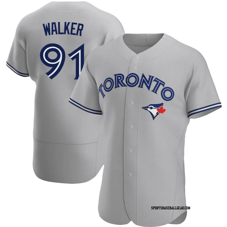 Josh Walker Men's Toronto Blue Jays Gray Authentic Road Jersey