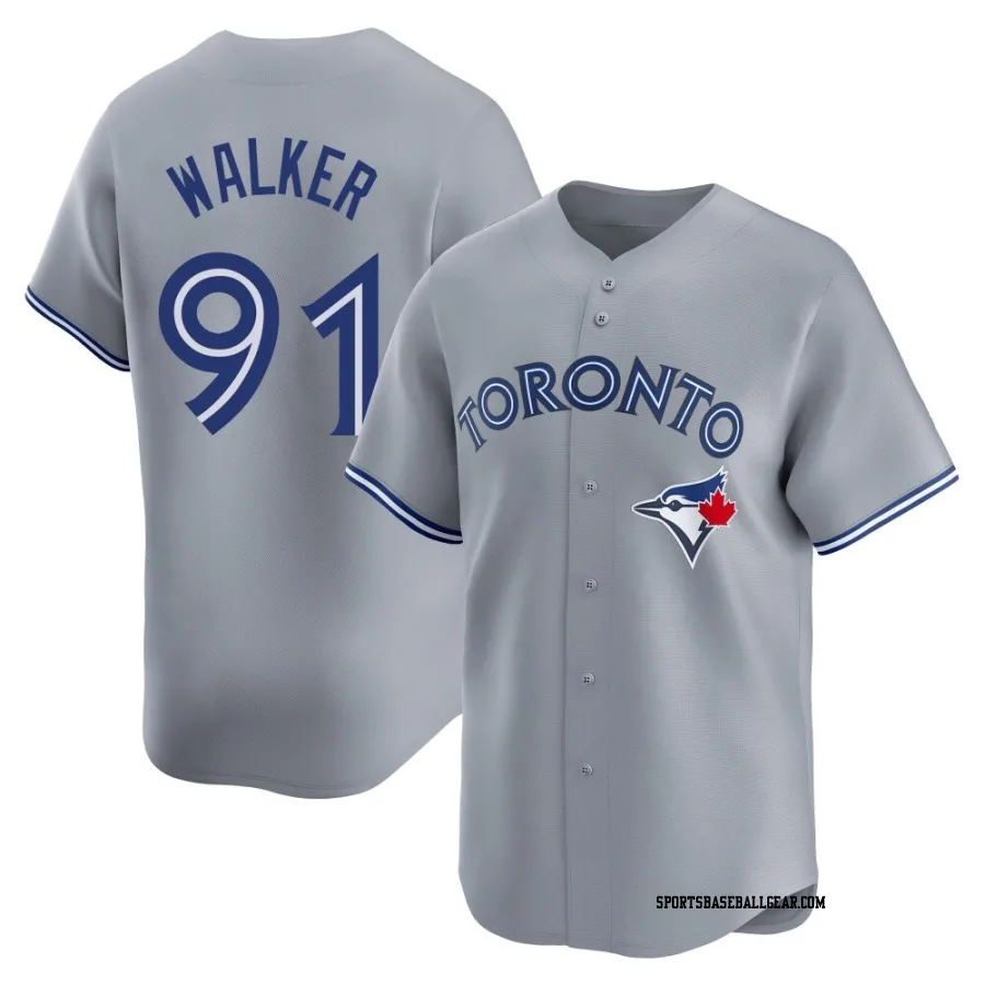 Josh Walker Men's Toronto Blue Jays Gray Limited Away Jersey