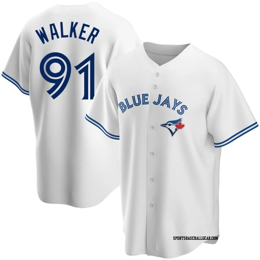 Josh Walker Men's Toronto Blue Jays White Replica Home Jersey