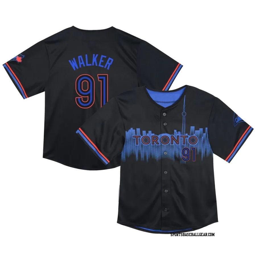 Josh Walker Toddler Toronto Blue Jays Black Limited 2024 City Connect Jersey