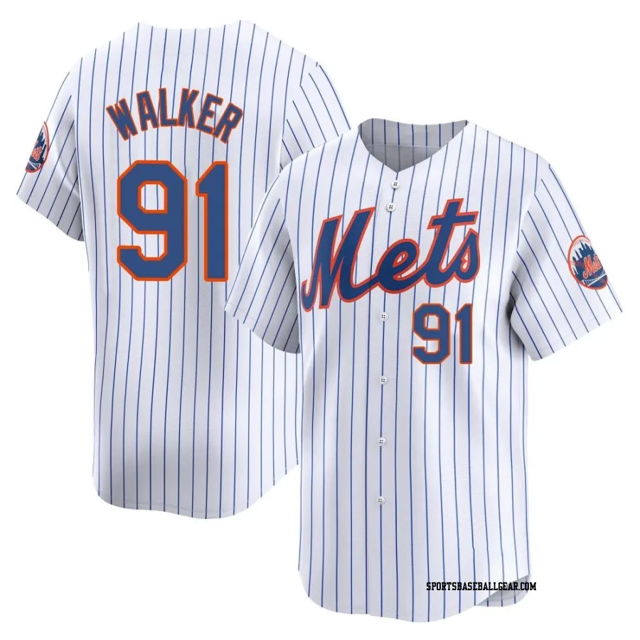 Josh Walker Youth New York Mets White Limited Home Jersey