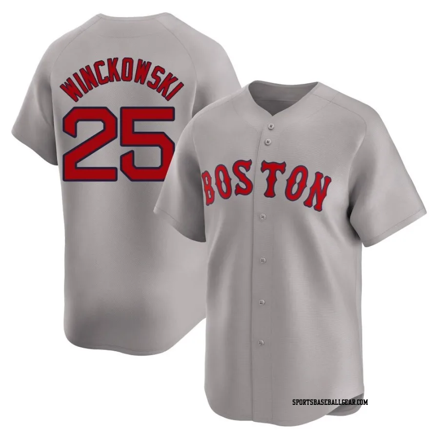 Josh Winckowski Youth Boston Red Sox Gray Limited Away Jersey