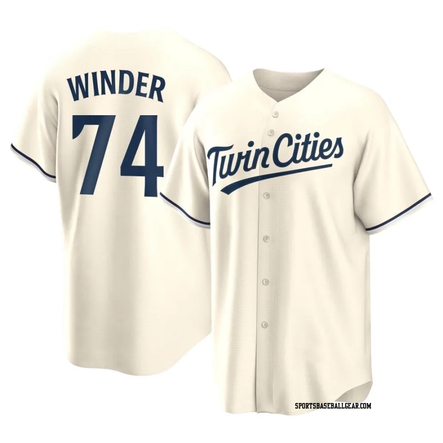 Josh Winder Men's Minnesota Twins Cream Replica Alternate Jersey