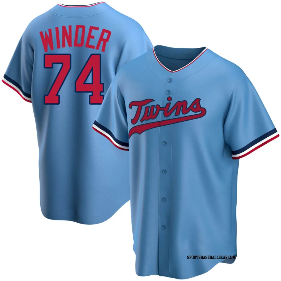 Josh Winder Men's Minnesota Twins Light Blue Replica Alternate Jersey